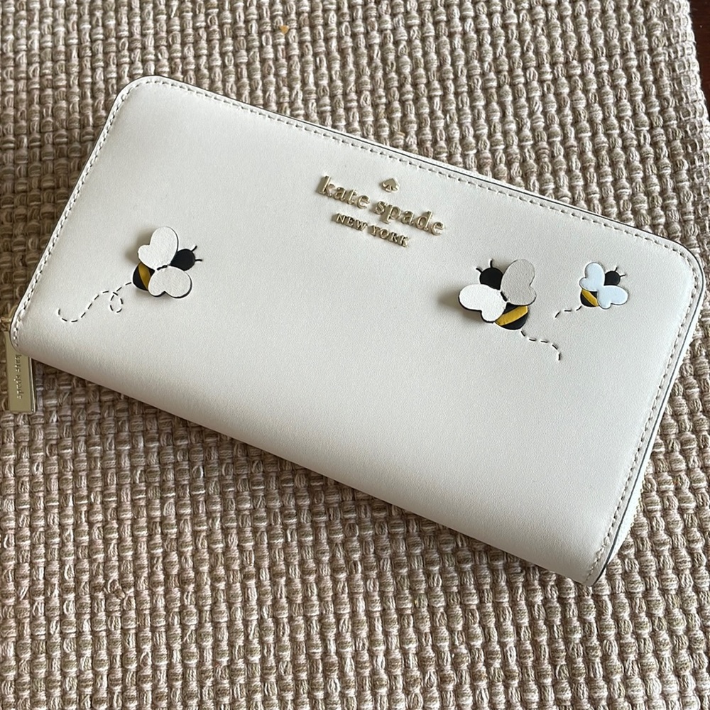 New Kate Spade cream clutch
